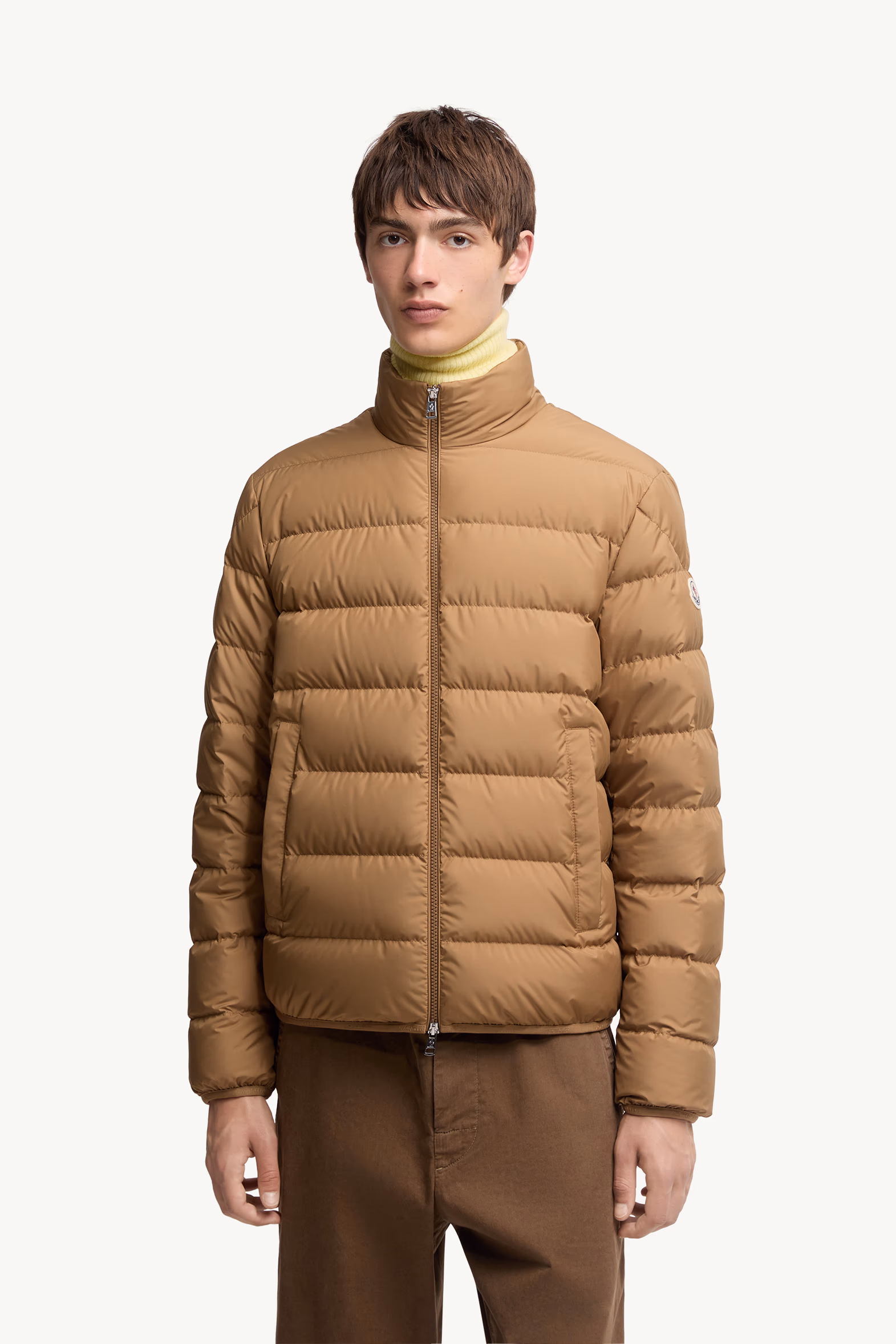 Baudinet Short Down Jacket Men Beige Moncler 3